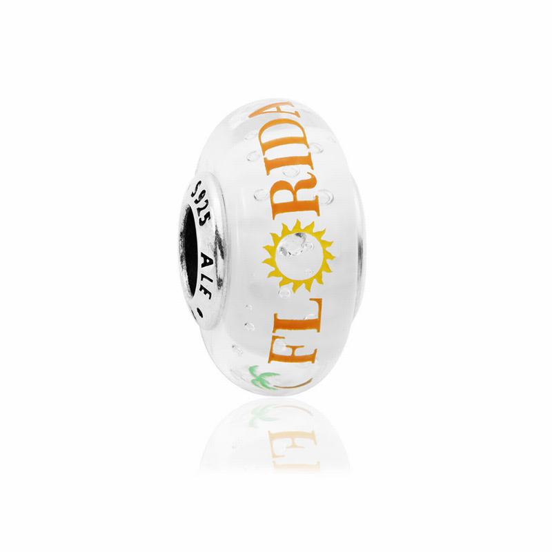 Pandora Florida Sun Murano Charm Silver Egypt KM1048756